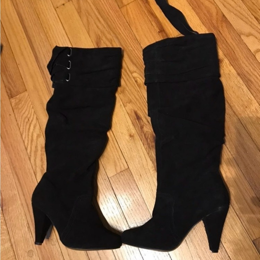 Leather Lace corset whimsygoth Victorian Slouchy Kitten draped suede moto